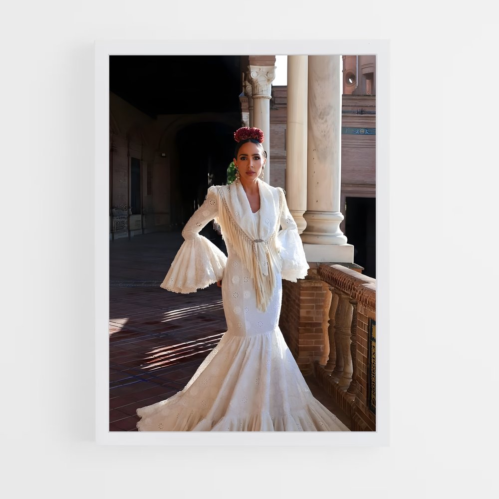 Poster Flamenco en Blanc – affiche Danse (vue 3)